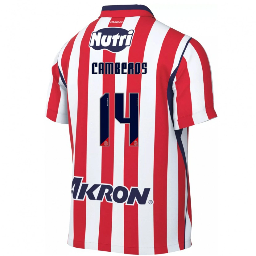 Danxen Mulher Camisola Hugo Camberos #14 Vermelho Branco Principal 2026/27 Camisa Brasil