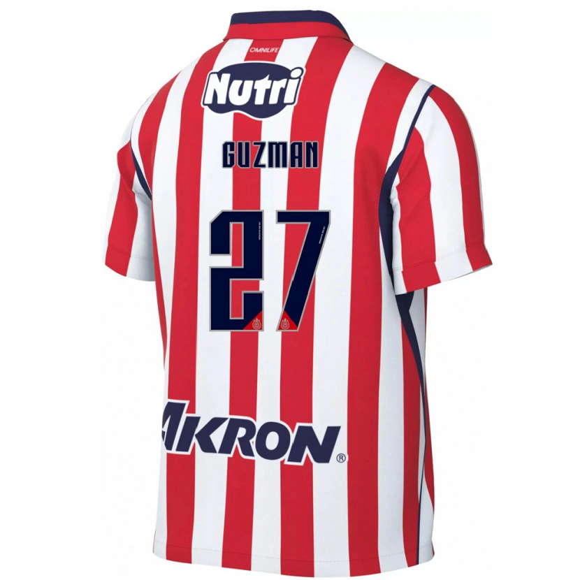 Danxen Mulher Camisola Kinberly Guzmán #27 Vermelho Branco Principal 2026/27 Camisa Brasil