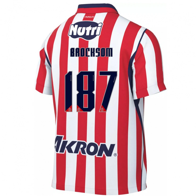 Danxen Mulher Camisola Brandón Brocksom #187 Vermelho Branco Principal 2026/27 Camisa Brasil