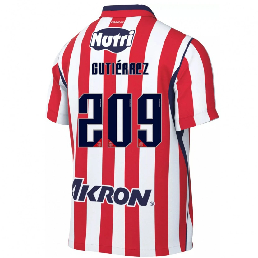 Danxen Mulher Camisola Edgar Gutiérrez #209 Vermelho Branco Principal 2026/27 Camisa Brasil