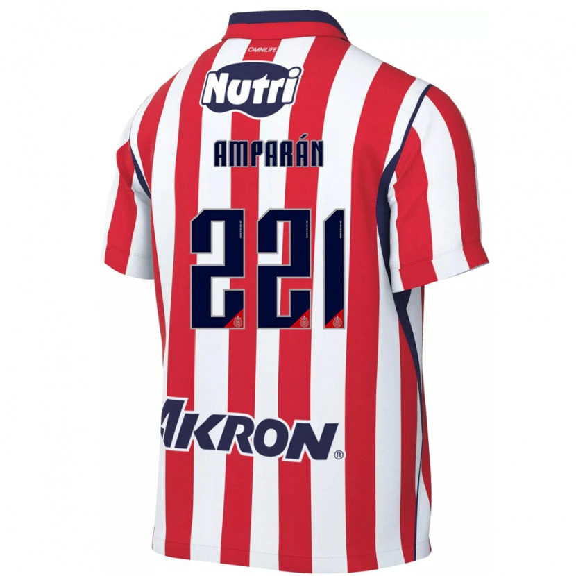 Danxen Mulher Camisola Christian Amparán #221 Vermelho Branco Principal 2026/27 Camisa Brasil