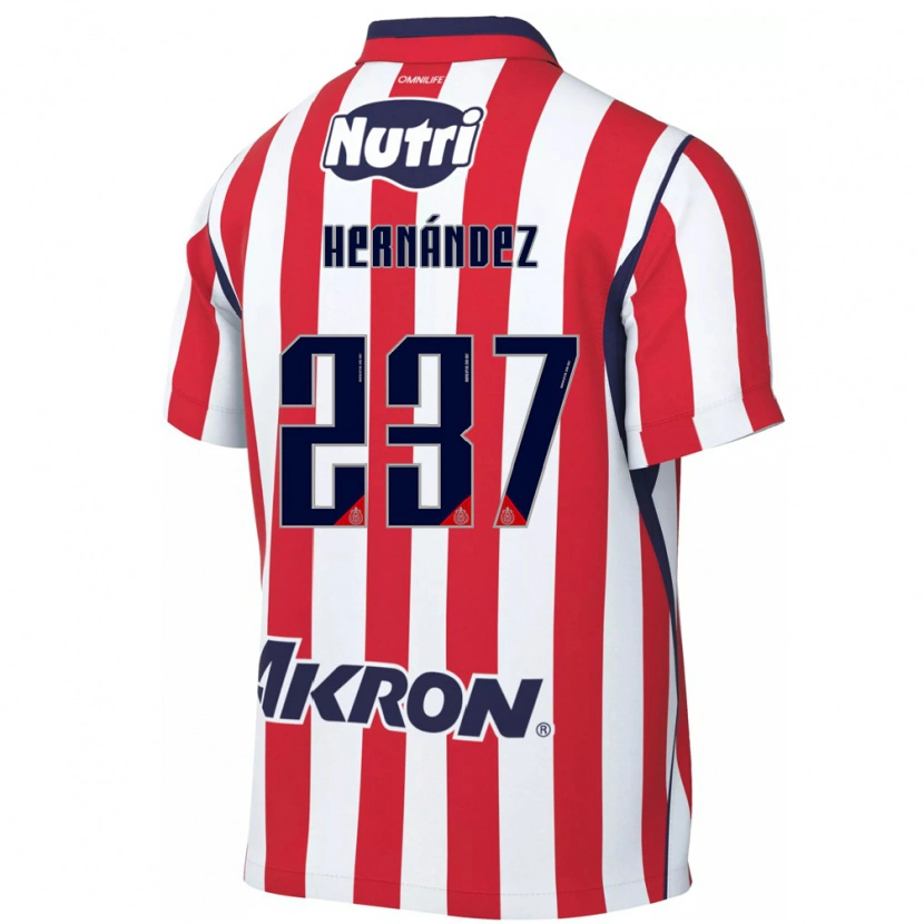 Danxen Mulher Camisola Santiago Hernández #237 Vermelho Branco Principal 2026/27 Camisa Brasil
