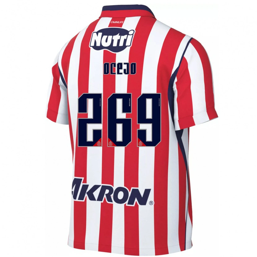 Danxen Mulher Camisola Kevin Ocejo #269 Vermelho Branco Principal 2026/27 Camisa Brasil