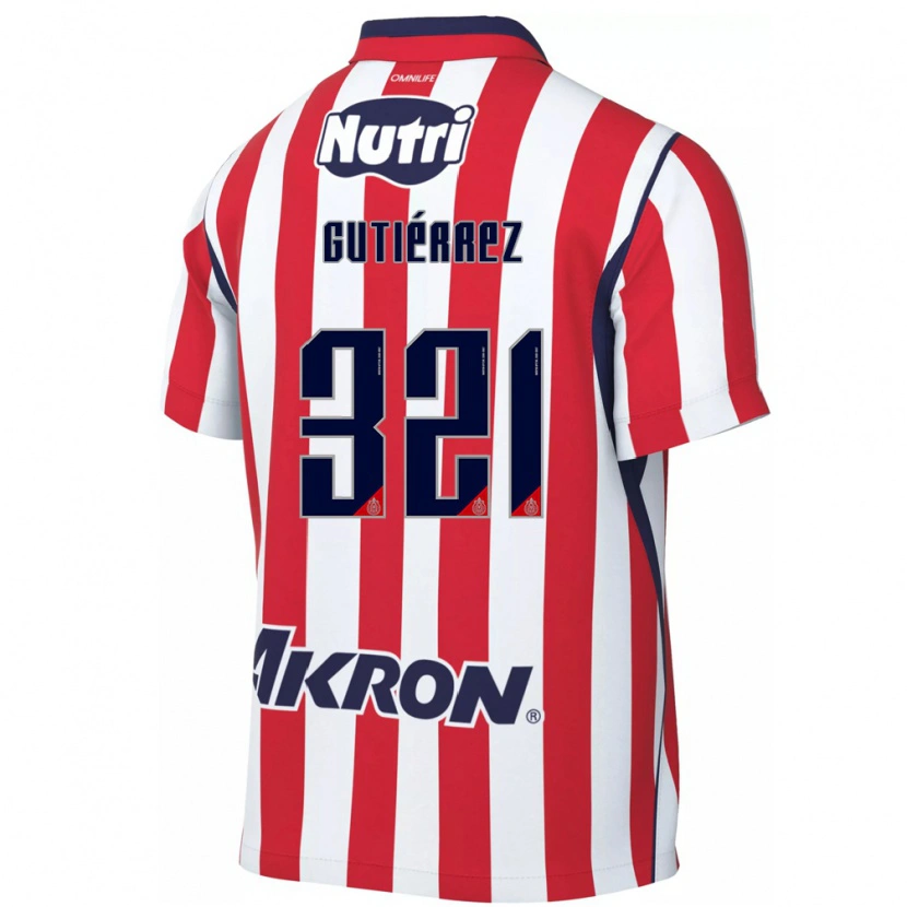 Danxen Mulher Camisola Axel Gutiérrez #321 Vermelho Branco Principal 2026/27 Camisa Brasil