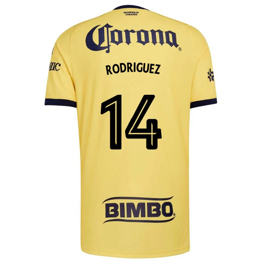 Danxen Mulher Camisola Monica Rodriguez #14 Amarelo Vermelho Preto Principal 2026/27 Camisa Brasil