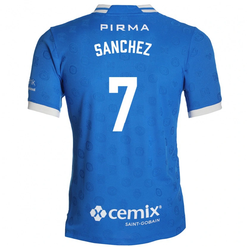 Danxen Mulher Camisola Andrea Sanchez #7 Azul Branco Vermelho Principal 2026/27 Camisa Brasil