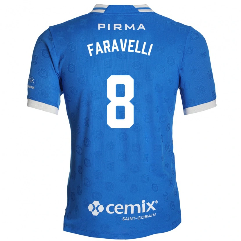 Danxen Mulher Camisola Lorenzo Faravelli #8 Azul Branco Vermelho Principal 2026/27 Camisa Brasil