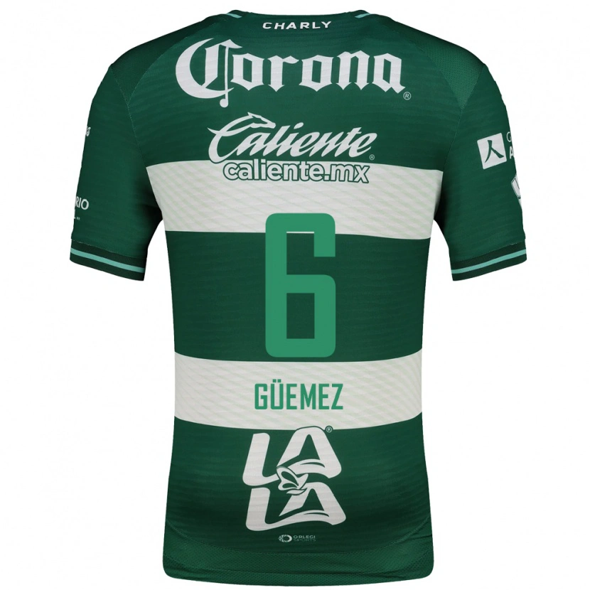 Danxen Mulher Camisola Javier Güemez #6 Verde Branco Principal 2026/27 Camisa Brasil