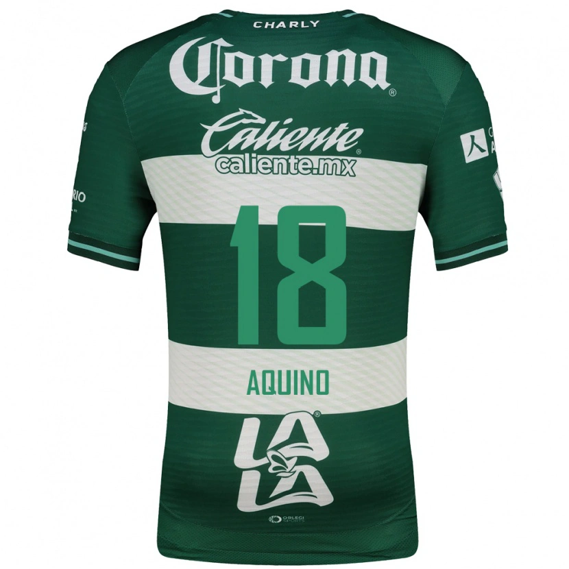 Danxen Mulher Camisola Pedro Aquino #18 Verde Branco Principal 2026/27 Camisa Brasil