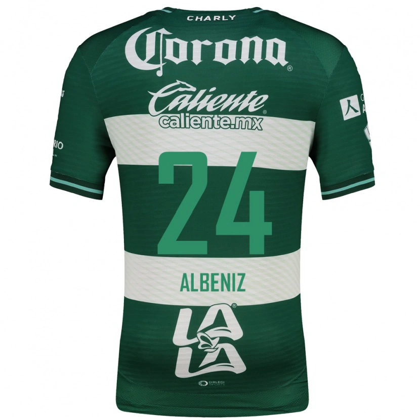 Danxen Mulher Camisola Maika Albeniz #24 Verde Branco Principal 2026/27 Camisa Brasil