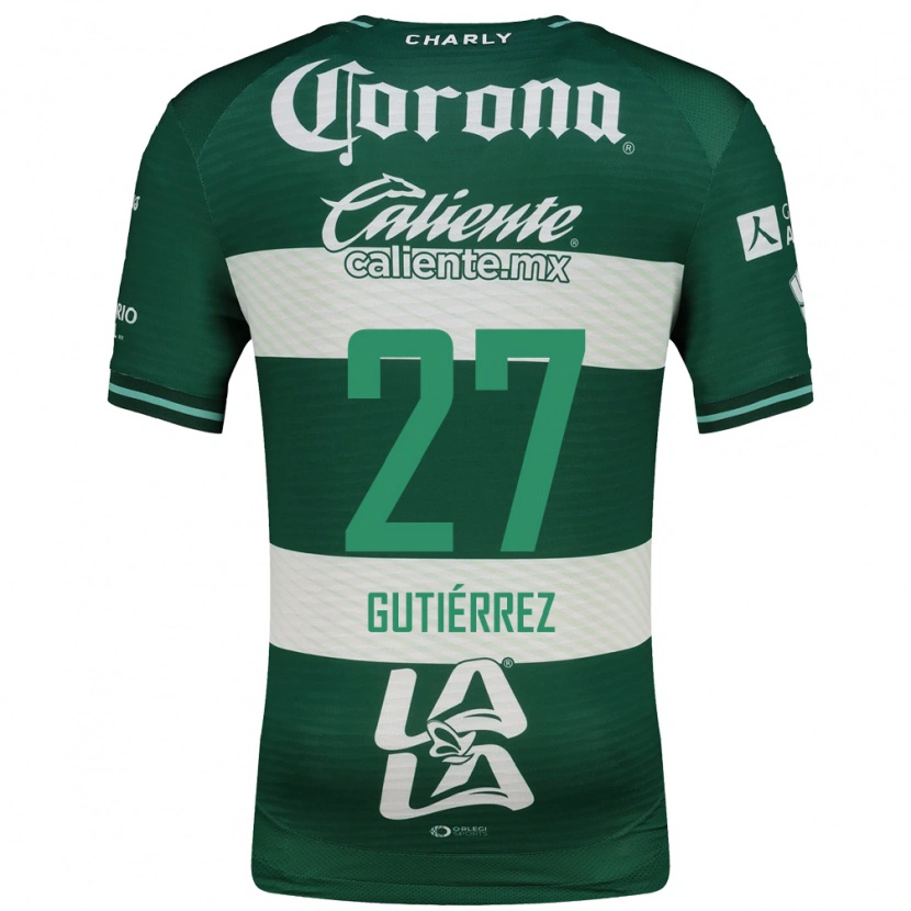 Danxen Mulher Camisola Luis Gutiérrez #27 Verde Branco Principal 2026/27 Camisa Brasil