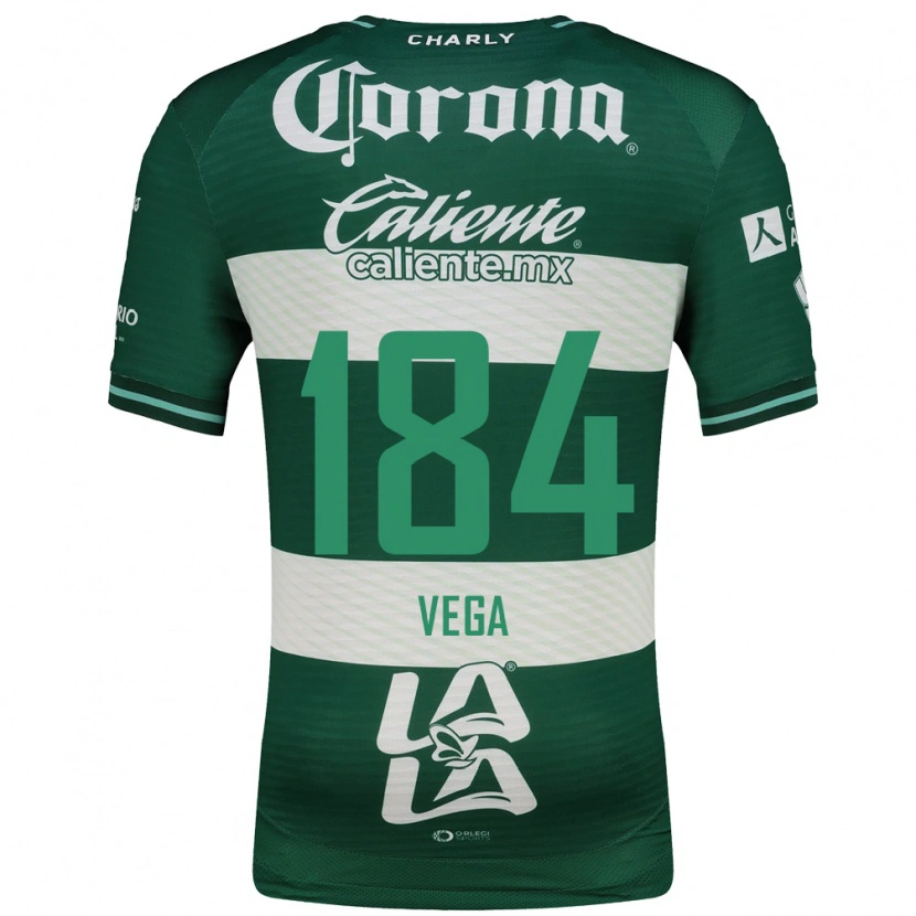 Danxen Mulher Camisola Luis Vega #184 Verde Branco Principal 2026/27 Camisa Brasil