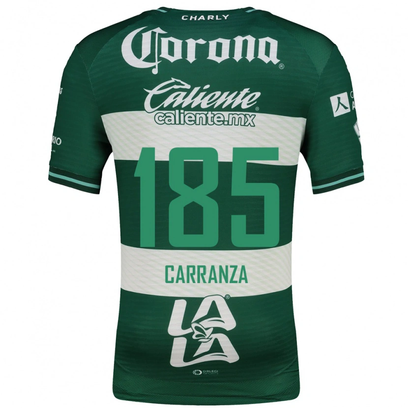 Danxen Mulher Camisola Héctor Carranza #185 Verde Branco Principal 2026/27 Camisa Brasil