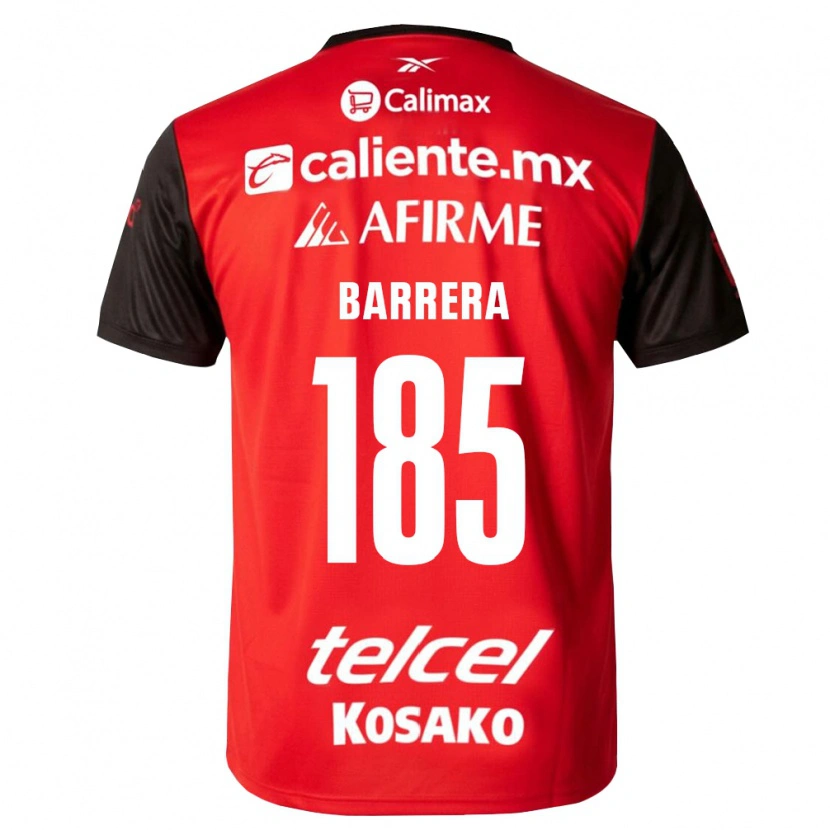Danxen Mulher Camisola Geonathan Barrera #185 Preto Vermelho Principal 2026/27 Camisa Brasil