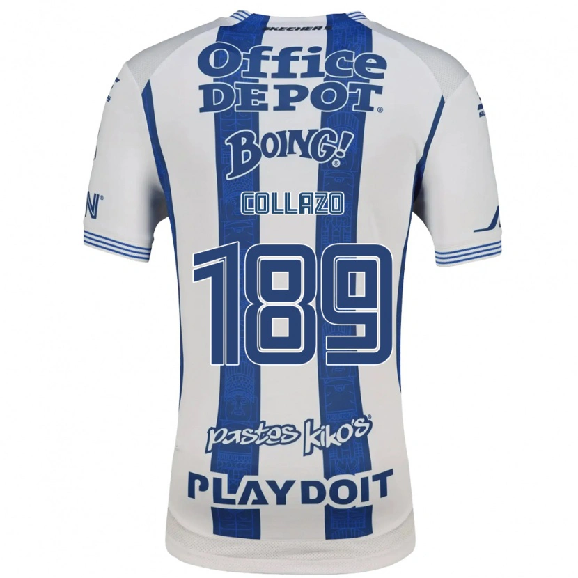 Danxen Mulher Camisola David Collazo #189 Branco Azul Marinho Principal 2026/27 Camisa Brasil
