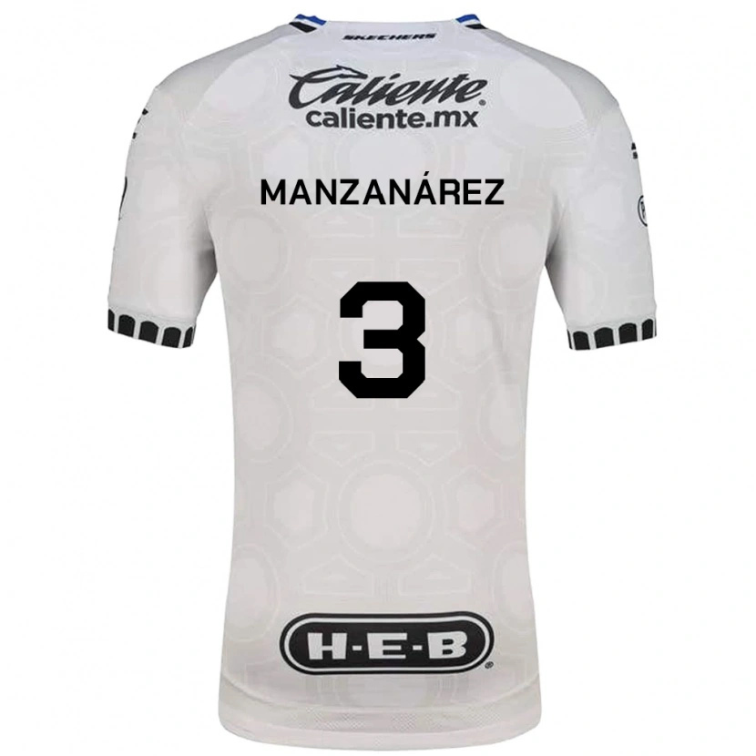 Danxen Mulher Camisola Óscar Manzanárez #3 Branco Preto Azul Principal 2026/27 Camisa Brasil