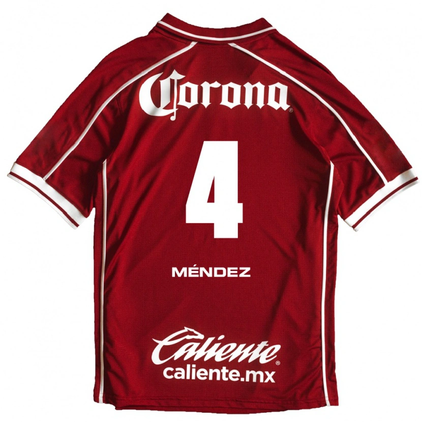 Danxen Mulher Camisola Bruno Méndez #4 Branco Vermelho Principal 2026/27 Camisa Brasil