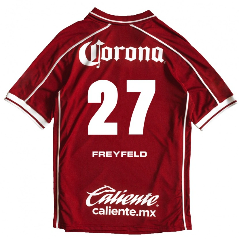 Danxen Mulher Camisola Emiliano Freyfeld #27 Branco Vermelho Principal 2026/27 Camisa Brasil