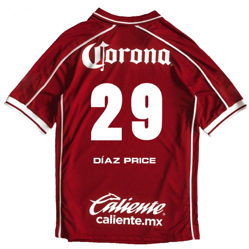 Danxen Mulher Camisola Jorge Díaz Price #29 Branco Vermelho Principal 2026/27 Camisa Brasil