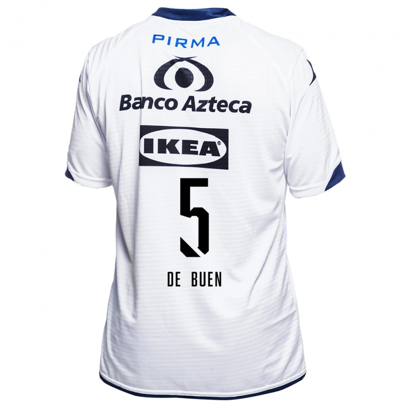 Danxen Mulher Camisola Diego De Buen #5 Branco Preto Azul Principal 2026/27 Camisa Brasil