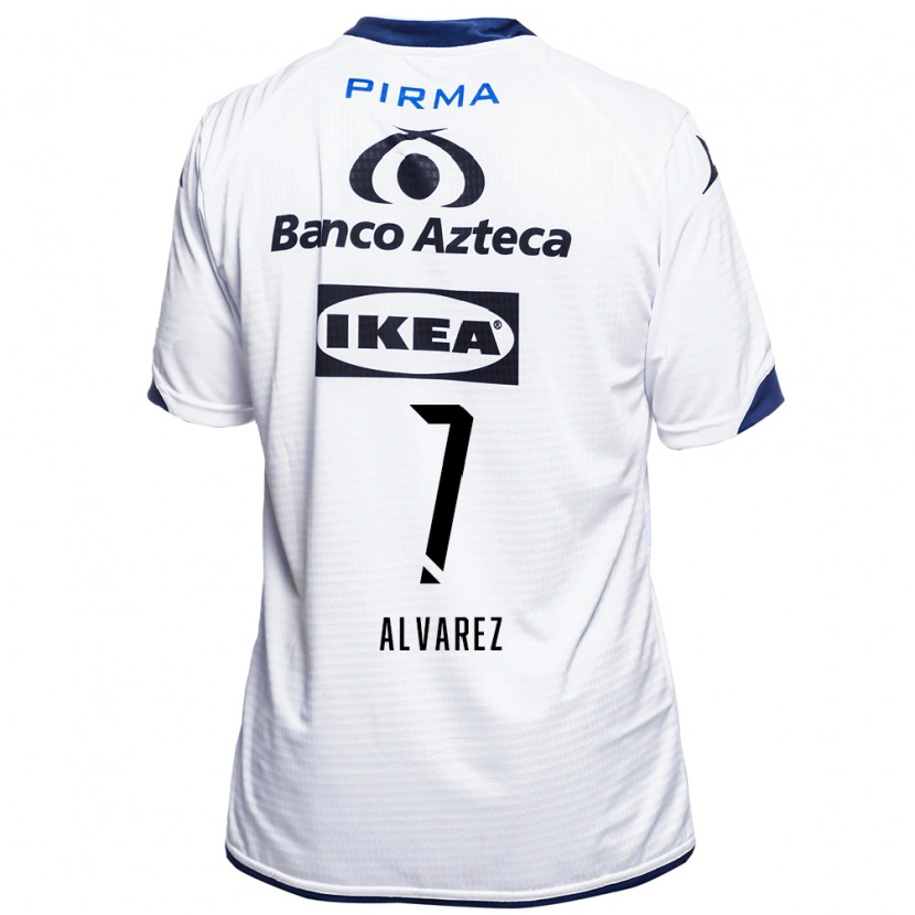 Danxen Mulher Camisola Daniel Álvarez #7 Branco Preto Azul Principal 2026/27 Camisa Brasil