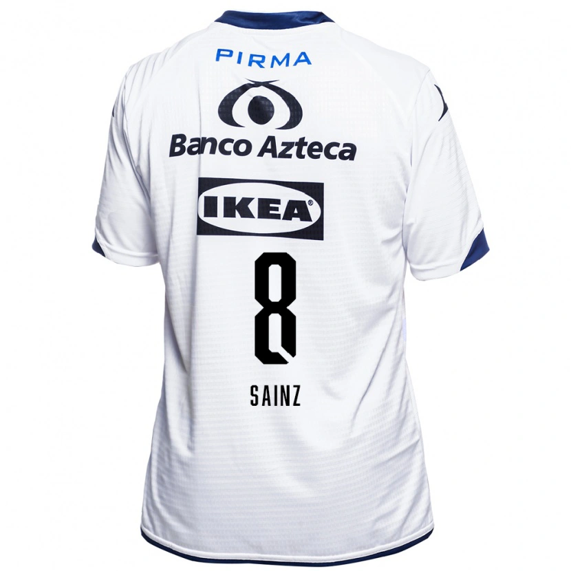 Danxen Mulher Camisola María Sainz #8 Branco Preto Azul Principal 2026/27 Camisa Brasil