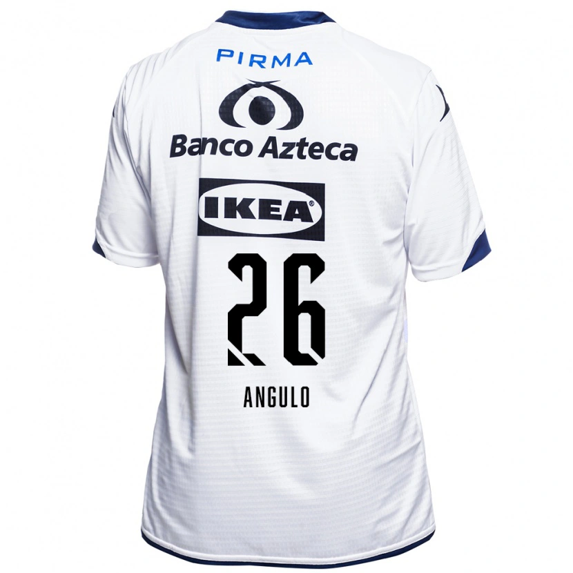 Danxen Mulher Camisola Brayan Angulo #26 Branco Preto Azul Principal 2026/27 Camisa Brasil