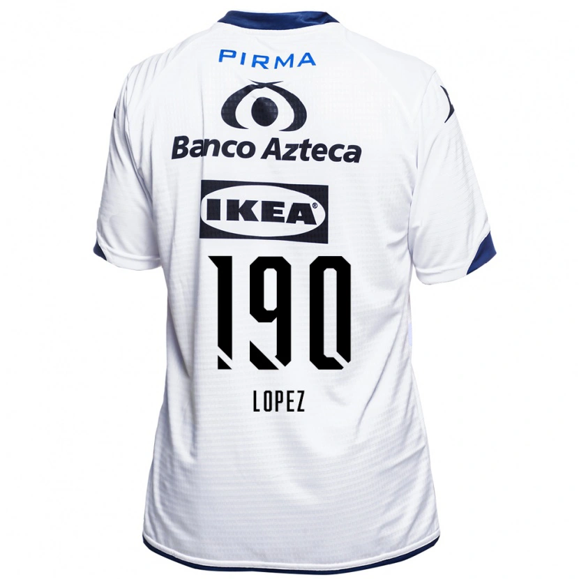 Danxen Mulher Camisola Josué López #190 Branco Preto Azul Principal 2026/27 Camisa Brasil