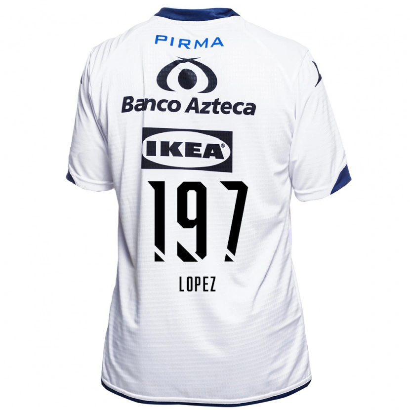 Danxen Mulher Camisola Sebastián López #197 Branco Preto Azul Principal 2026/27 Camisa Brasil