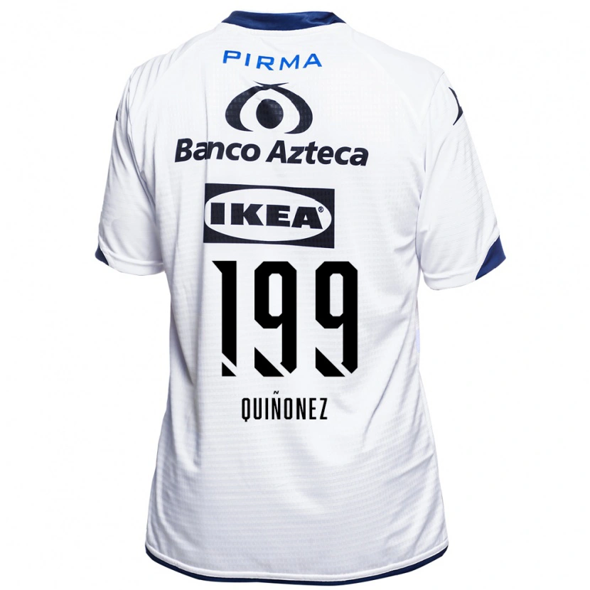 Danxen Mulher Camisola Samuel Quiñonez #199 Branco Preto Azul Principal 2026/27 Camisa Brasil