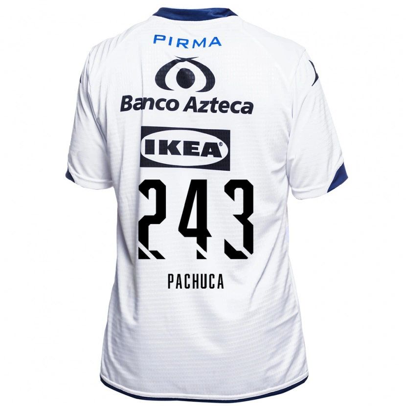 Danxen Mulher Camisola Erick Pachuca #243 Branco Preto Azul Principal 2026/27 Camisa Brasil