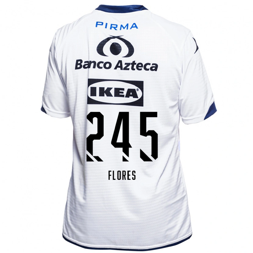 Danxen Mulher Camisola José Flores #245 Branco Preto Azul Principal 2026/27 Camisa Brasil
