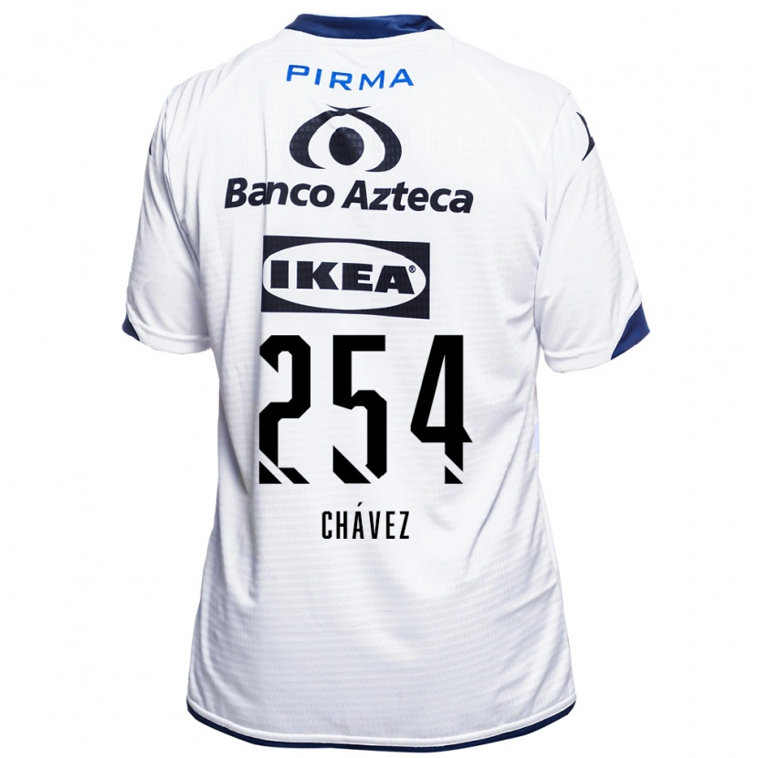 Danxen Mulher Camisola José Chávez #254 Branco Preto Azul Principal 2026/27 Camisa Brasil
