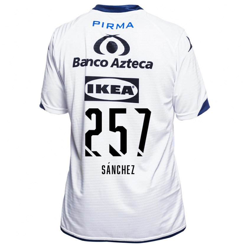 Danxen Mulher Camisola Xavi Sánchez #257 Branco Preto Azul Principal 2026/27 Camisa Brasil
