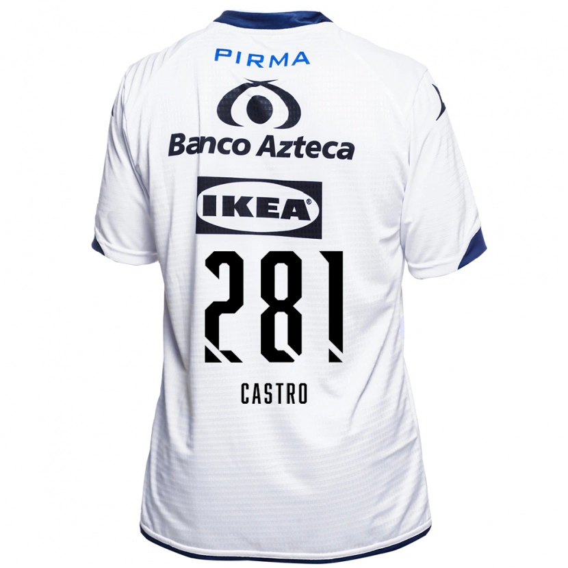 Danxen Mulher Camisola Emilio Castro #281 Branco Preto Azul Principal 2026/27 Camisa Brasil