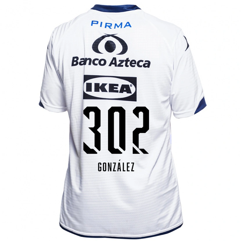 Danxen Mulher Camisola Mateo González #302 Branco Preto Azul Principal 2026/27 Camisa Brasil