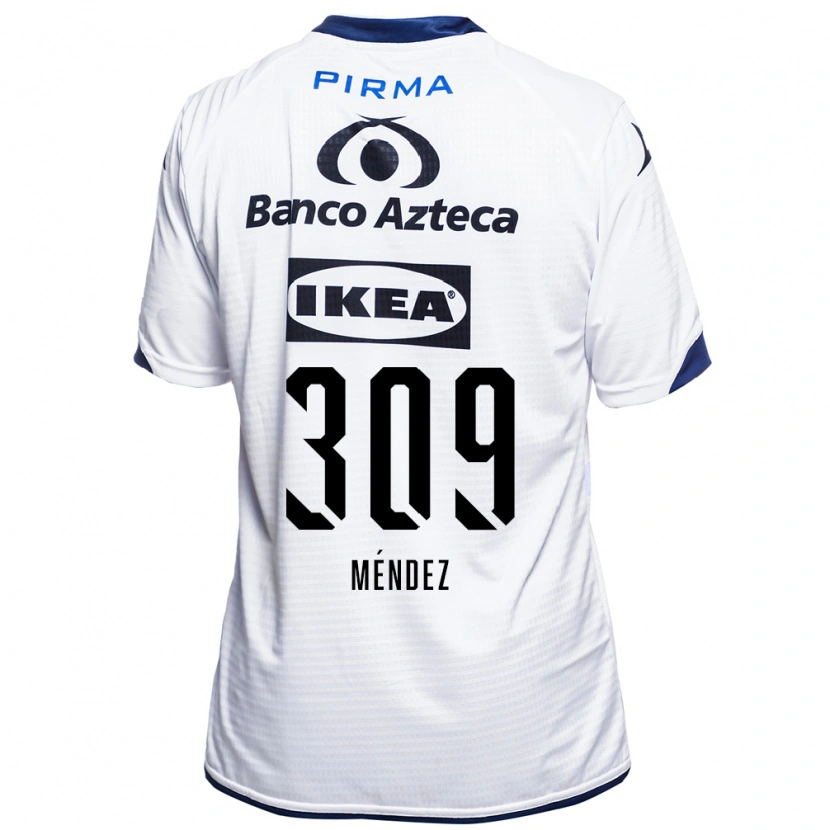 Danxen Mulher Camisola Kevin Méndez #309 Branco Preto Azul Principal 2026/27 Camisa Brasil