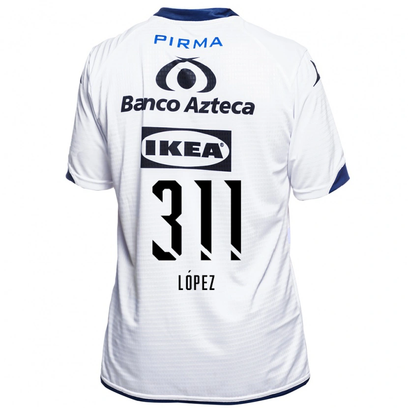 Danxen Mulher Camisola Aldo López #311 Branco Preto Azul Principal 2026/27 Camisa Brasil
