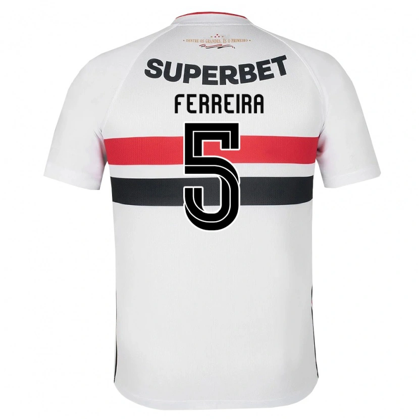 Danxen Mulher Camisola Matheus Ferreira #5 Branco Vermelho Preto Principal 2026/27 Camisa Brasil