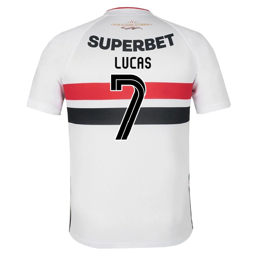 Danxen Mulher Camisola Lucas Moura #7 Branco Vermelho Preto Principal 2026/27 Camisa Brasil