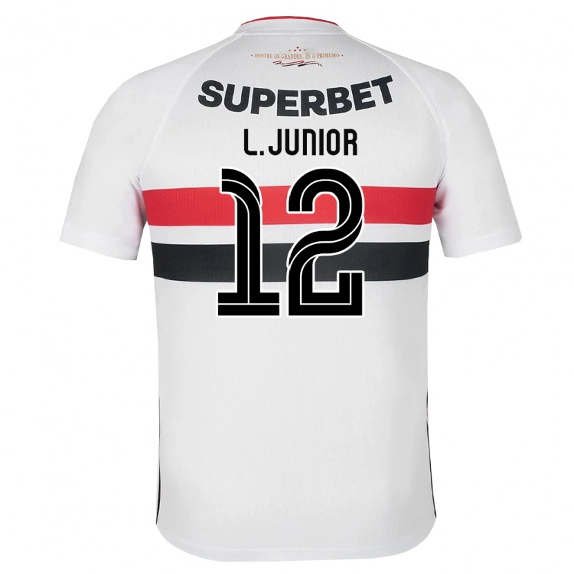 Danxen Mulher Camisola Luciano Anacleto Junior #12 Branco Vermelho Preto Principal 2026/27 Camisa Brasil