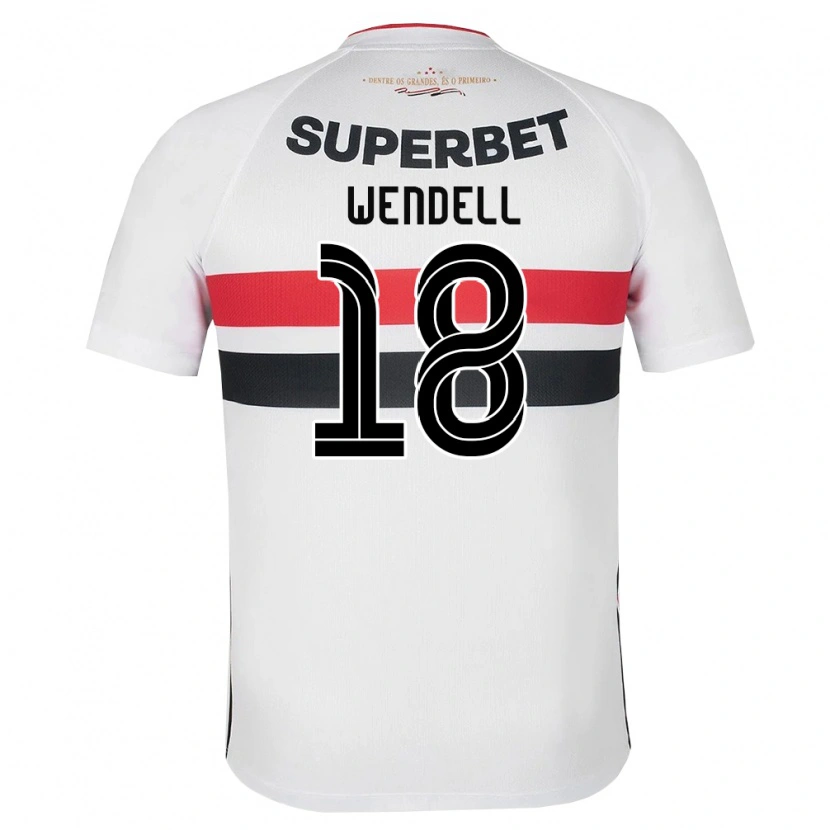 Danxen Mulher Camisola Wendell Nascimento Borges #18 Branco Vermelho Preto Principal 2026/27 Camisa Brasil
