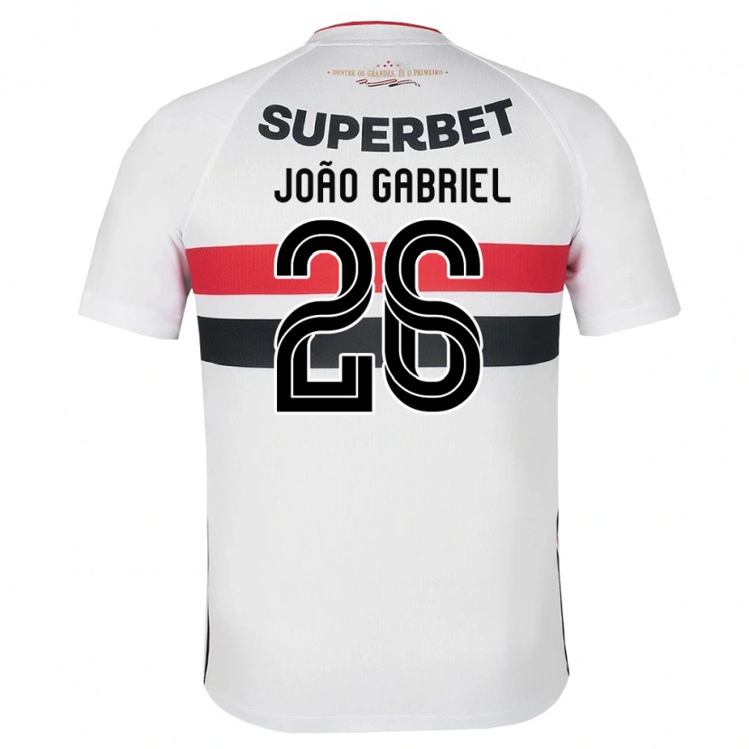 Danxen Mulher Camisola João Gabriel #26 Branco Vermelho Preto Principal 2026/27 Camisa Brasil