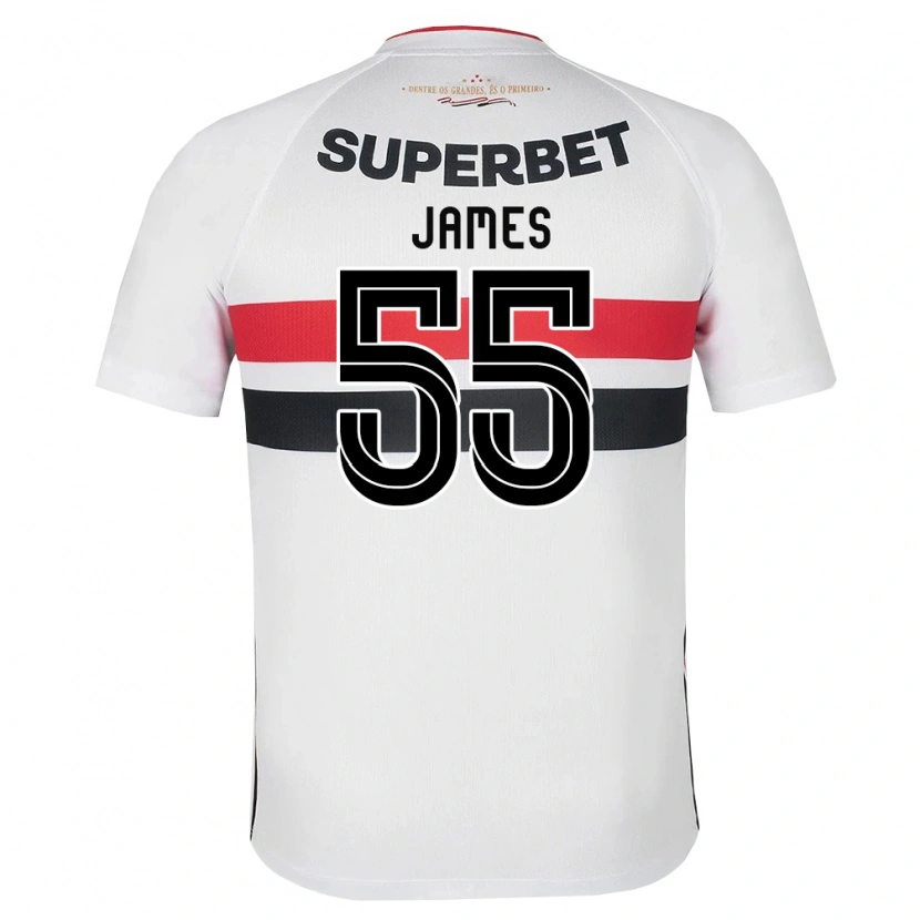 Danxen Mulher Camisola James Rodriguez #55 Branco Vermelho Preto Principal 2026/27 Camisa Brasil