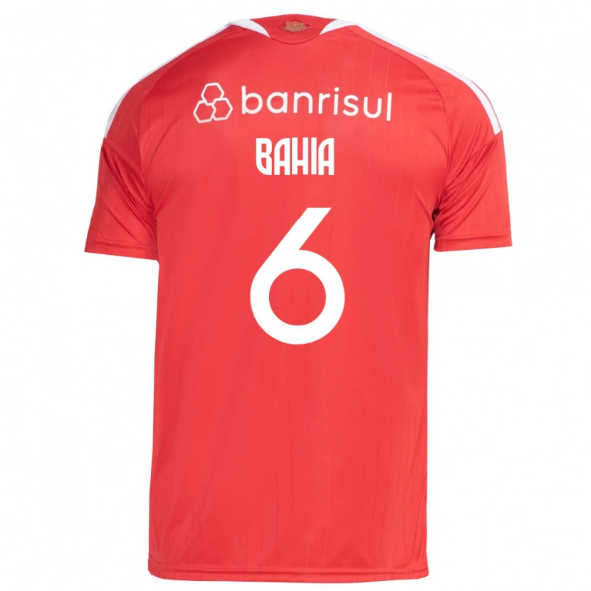 Danxen Mulher Camisola Matheus Bahia #6 Vermelho Branco Principal 2026/27 Camisa Brasil