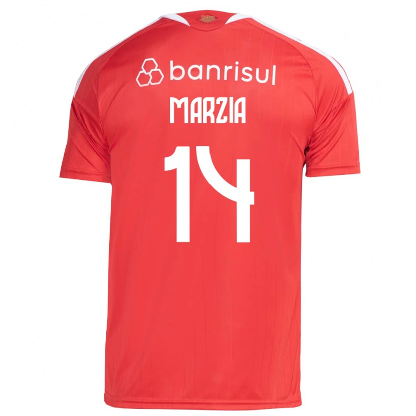 Danxen Mulher Camisola Marzia #14 Vermelho Branco Principal 2026/27 Camisa Brasil