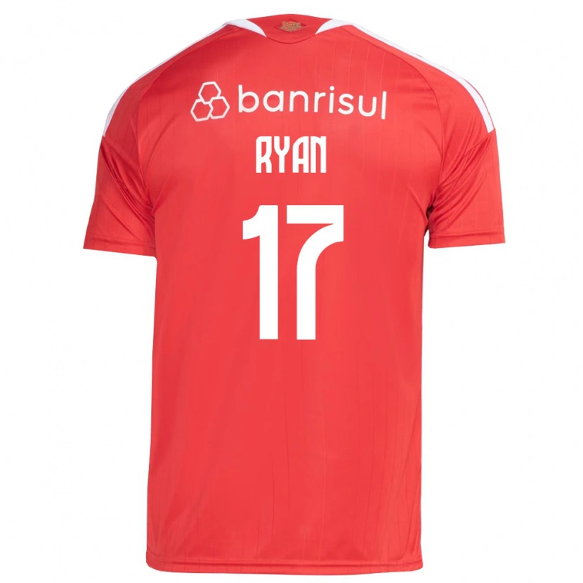 Danxen Mulher Camisola Gabriel Ryan #17 Vermelho Branco Principal 2026/27 Camisa Brasil