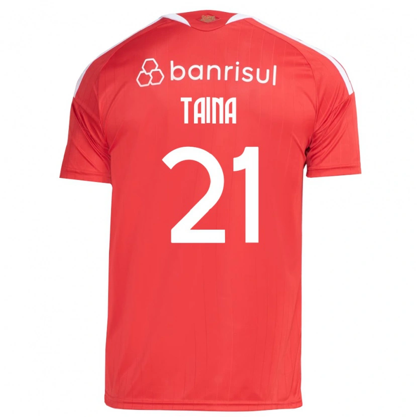 Danxen Mulher Camisola Taina #21 Vermelho Branco Principal 2026/27 Camisa Brasil