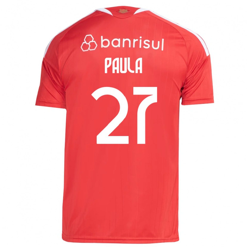 Danxen Mulher Camisola Paulinho Paula #27 Vermelho Branco Principal 2026/27 Camisa Brasil
