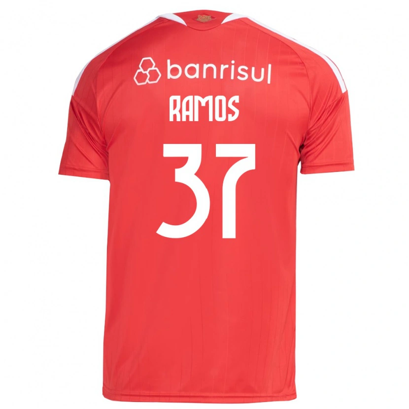 Danxen Mulher Camisola Lucas Ramos #37 Vermelho Branco Principal 2026/27 Camisa Brasil
